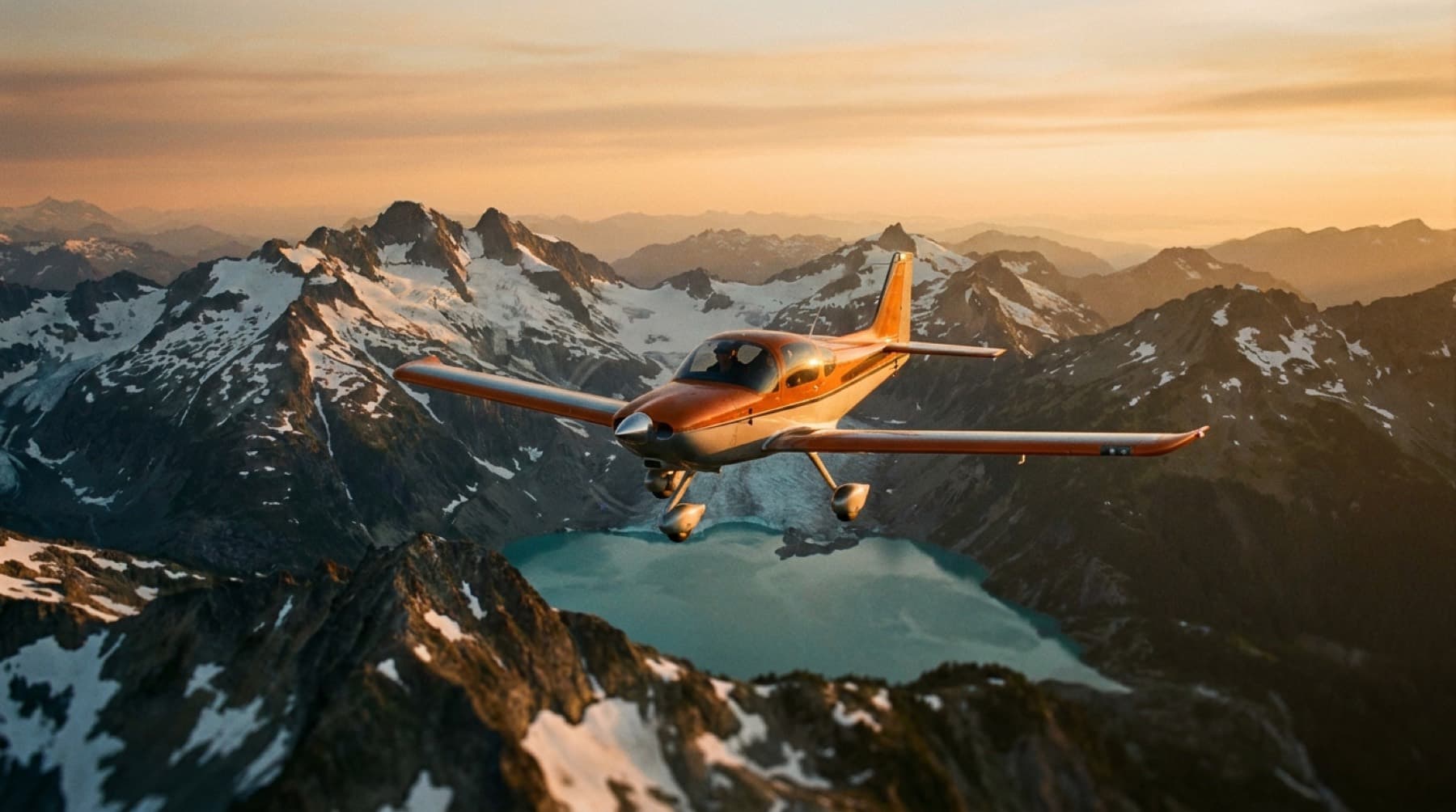 Flug über die Alpen